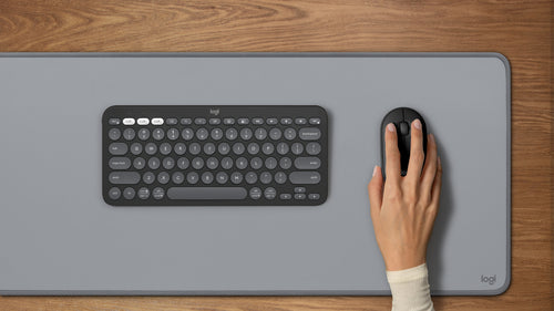 Wireless Logitech Pebble 2 Combo Keyboard and Mouse QWERTY Graphite