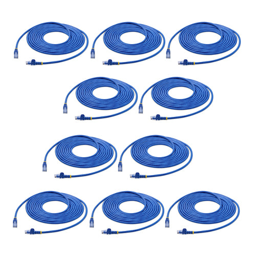 Ethernet Cable StarTech CAT6 15ft 10 Pack Snagless RJ45 Blue