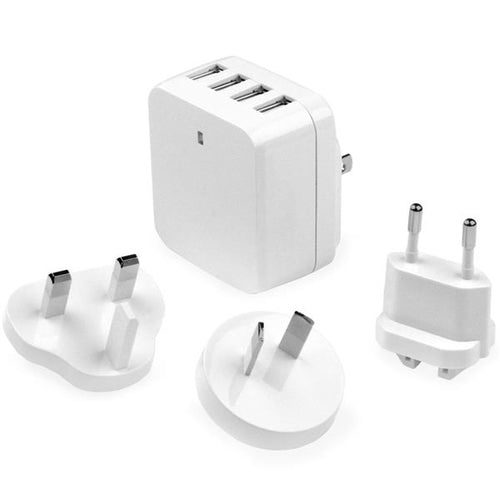 USB Wall Charger StarTech 4-Port 34W 6.8A International Travel Adapter