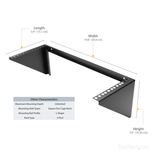 4U Wall Mount Steel Rack Bracket for 19-Inch Equipment | StarTech.com