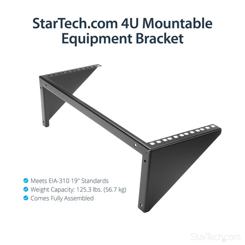 4U Wall Mount Steel Rack Bracket for 19-Inch Equipment | StarTech.com