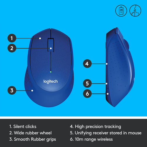 Mouse Logitech M330 Silent Plus Optical RF Wireless 1000 DPI Right-hand - 910-004910