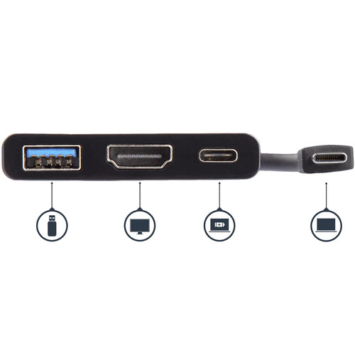 USB-C Multiport Adapter HDMI 60W Power Delivery Black 4096x2160
