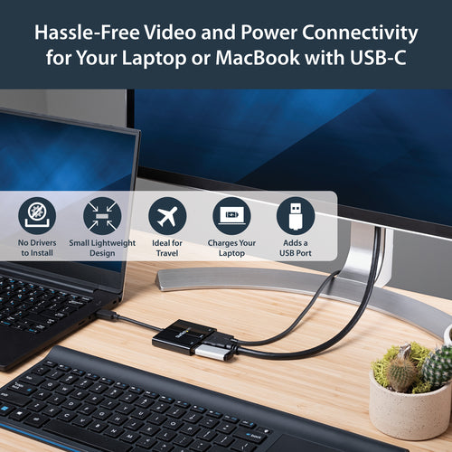 USB-C Multiport Adapter HDMI 60W Power Delivery Black 4096x2160