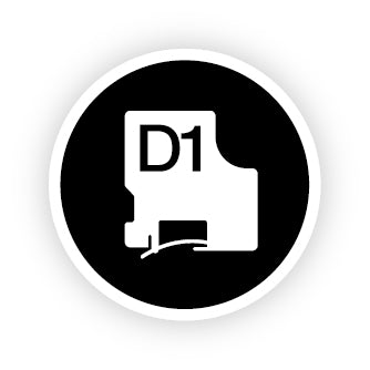 DYMO D1 Durable - White on Red - 12mm label-making tape