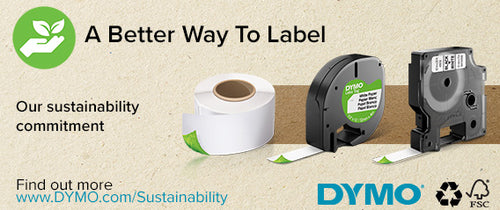 DYMO D1 Durable - White on Red - 12mm label-making tape