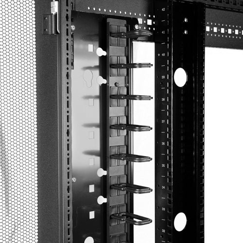 Vertical Cable Organizer StarTech.com CMVER20UD Steel 2.8ft D-Ring Hooks Black
