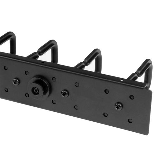 Vertical Cable Organizer with D-Ring Hooks 6 ft Steel Black - StarTech.com