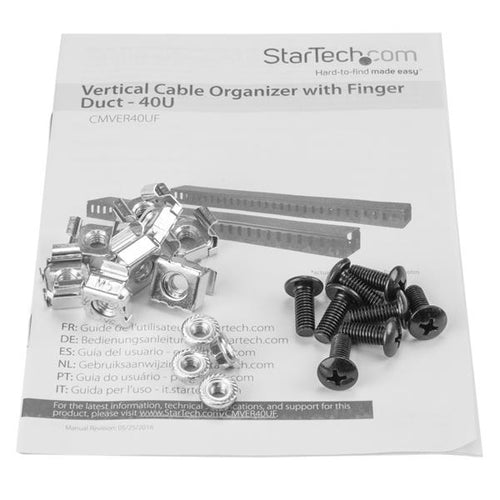 Cable Organizer StarTech.com Vertical 6ft Rack Plastic Steel