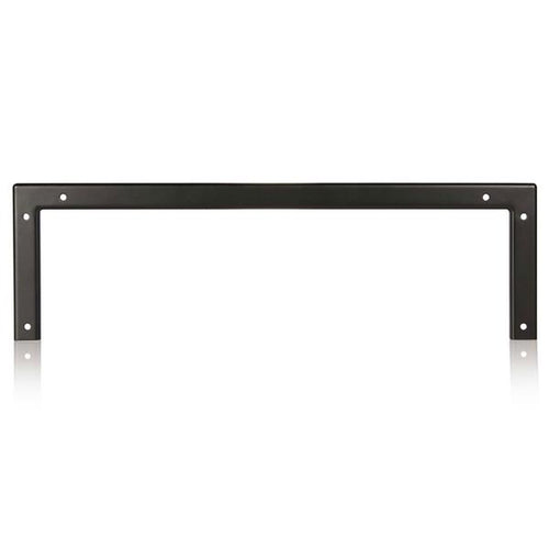 2U Steel Vertical Wall Mount Rack Cabinet 19in 56.7kg Capacity Black