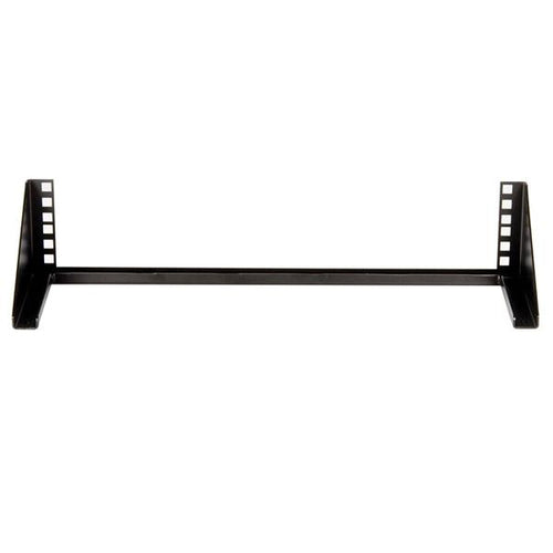 2U Steel Vertical Wall Mount Rack Cabinet 19in 56.7kg Capacity Black