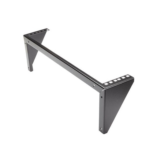 2U Steel Vertical Wall Mount Rack Cabinet 19in 56.7kg Capacity Black
