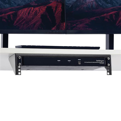 2U Steel Vertical Wall Mount Rack Cabinet 19in 56.7kg Capacity Black