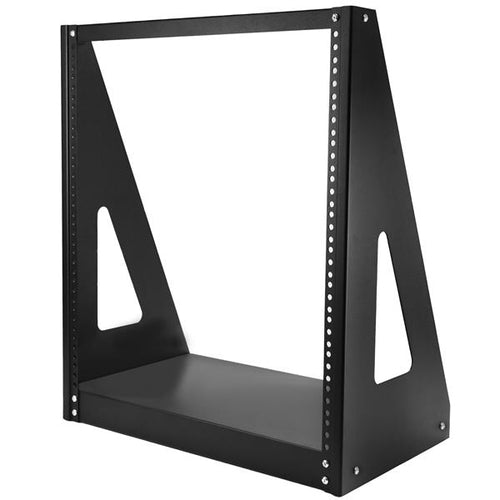 2-Post 12U Heavy-Duty Desktop Server Rack Black 160 kg Capacity