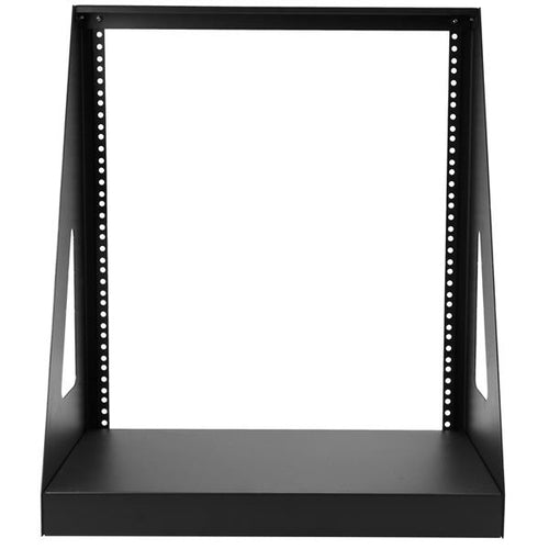 2-Post 12U Heavy-Duty Desktop Server Rack Black 160 kg Capacity