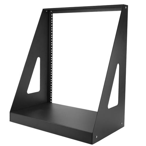 2-Post 12U Heavy-Duty Desktop Server Rack Black 160 kg Capacity