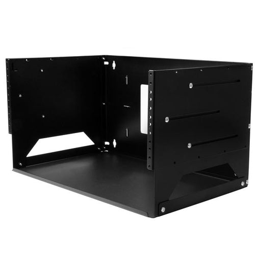 Wall-Mounted 4U Server Rack Solid Steel 34 kg Capacity Black