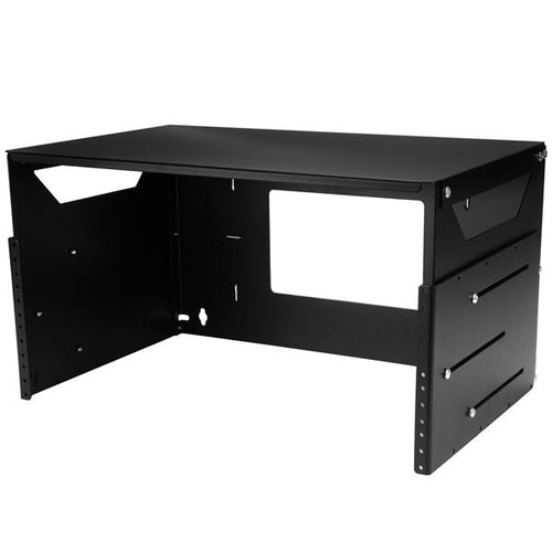 Wall-Mounted 4U Server Rack Solid Steel 34 kg Capacity Black