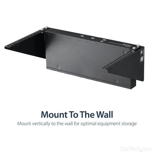 6U Wall-Mount Server Rack Solid Steel Black Vertical Cabinet