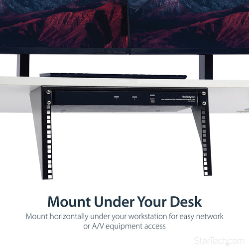 6U Wall-Mount Server Rack Solid Steel Black Vertical Cabinet