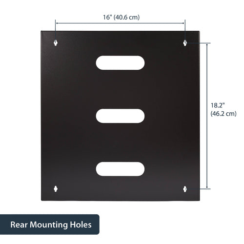 Wall Mount Network Rack StarTech.com 12U 125lbs Capacity 14 Inch Depth Black