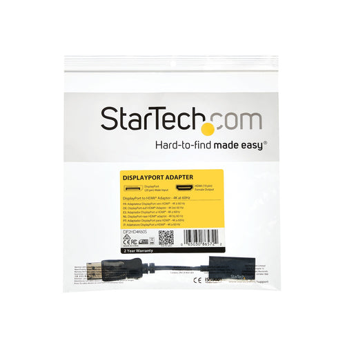 Video Cable Adapter StarTech DP2HD4K60S 4K 60Hz DP to HDMI - DP2HD4K60S