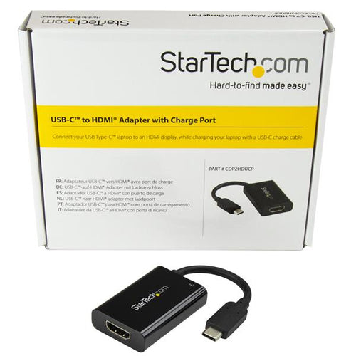 USB-C to HDMI 2.0 Adapter 4K 60Hz - StarTech.com, Black