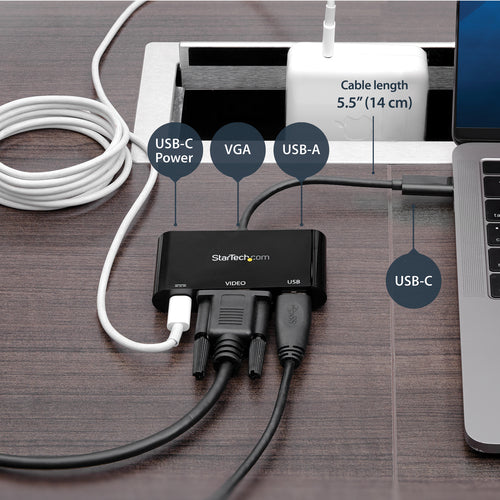 USB-C Multiport Adapter StarTech 60W PD VGA USB 3.0 2048x1280