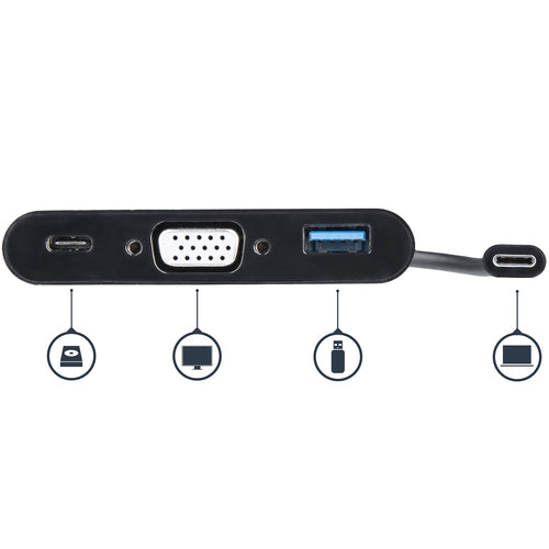 USB-C Multiport Adapter StarTech 60W PD VGA USB 3.0 2048x1280