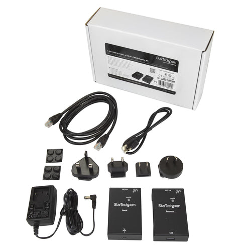 USB 2.0 Extender over Cat5e/Cat6 480Mbps StarTech.com High Speed Adapter Kit
