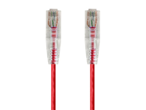 Cat6 Networking Cable 5ft SlimRun UTP RJ-45 Red