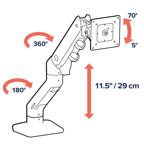 Ergotron HX Series 45-475-216 monitor mount / stand
