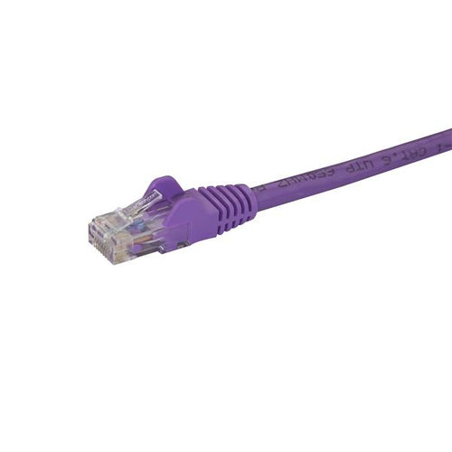 10m CAT6 Ethernet Cable StarTech.com 650MHz Snagless U/UTP RJ45 Purple