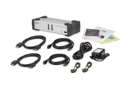 KVM Switch ATEN CS1912 3840x2160 3.3W Black Grey
