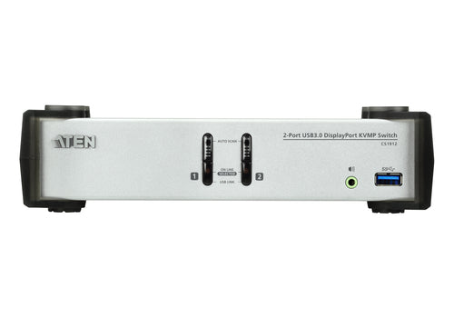 KVM Switch ATEN CS1912 3840x2160 3.3W Black Grey
