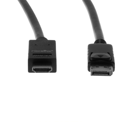 Video Cable Adapter Rocstor Y10C127-B1 DisplayPort to HDMI 4K 1.8M Male to Male