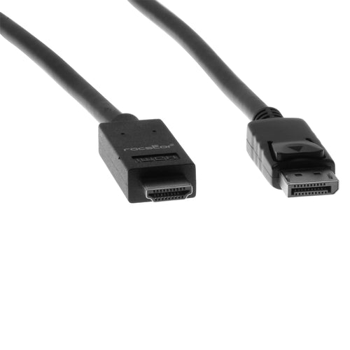 Video Cable Adapter Rocstor Y10C127-B1 DisplayPort to HDMI 4K 1.8M Male to Male