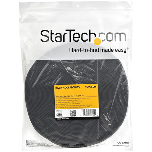 Cable Ties StarTech.com HKLP50 50ft Nylon Adjustable Self-Gripping