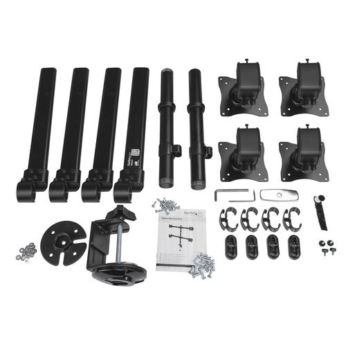 Ergonomic Quad Monitor Mount Arm 2x2 VESA 27 Inch Adjustable