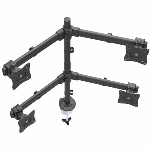 Ergonomic Quad Monitor Mount Arm 2x2 VESA 27 Inch Adjustable