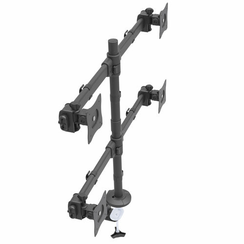 Ergonomic Quad Monitor Mount Arm 2x2 VESA 27 Inch Adjustable
