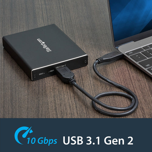 Storage Drive Enclosure StarTech.com SM22BU31C3R M.2 SATA USB 3.1 RAID