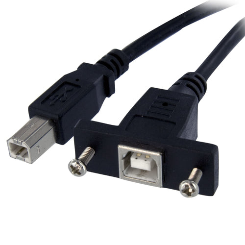 USB Cable StarTech.com USBPNLBFBM1 1ft USB B to B 0.48 Gbit/s