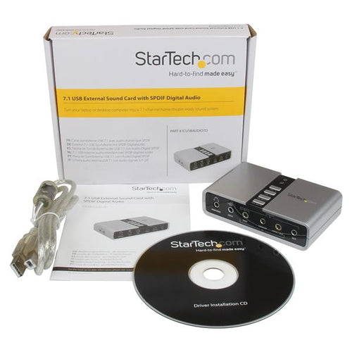 USB Audio Adapter StarTech.com ICUSBAUDIO7D 7.1 SPDIF Digital Audio 16 Bit - ICUSBAUDIO7D