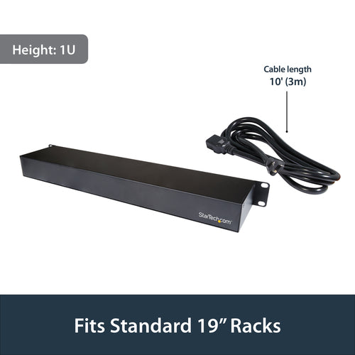 Power Distribution Unit StarTech PDU08C13H 8 AC Outlets 16A 240V 1U Rack Mount
