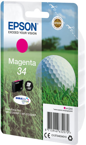 Ink Cartridge Epson Golf Ball Singlepack Magenta 34ml 300 Pages - C13T34634010