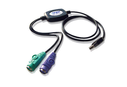 ATEN PS/2 to USB Adapter 0.9m Cable Male Female Mini-DIN