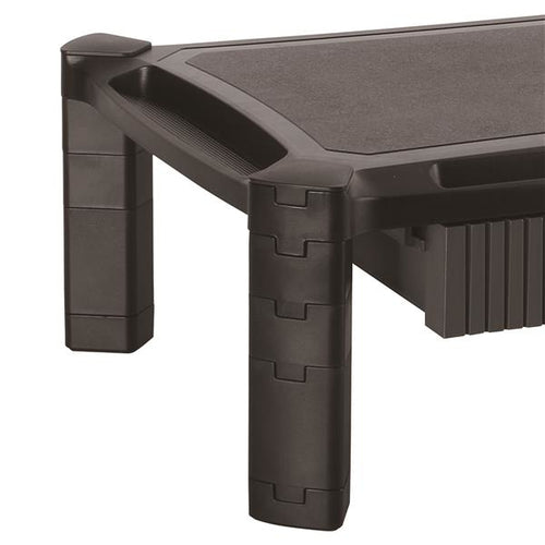 StarTech.com Monitor Riser with Drawer - Adjustable Stand for 32" Displays - Ergonomic Black