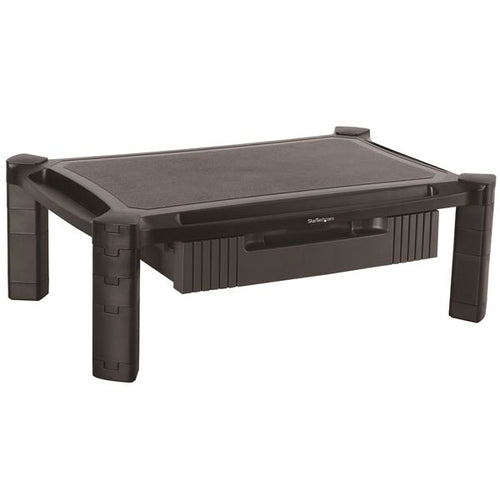 StarTech.com Monitor Riser with Drawer - Adjustable Stand for 32" Displays - Ergonomic Black