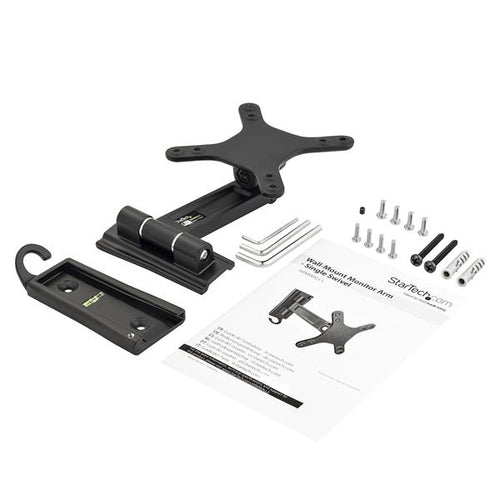 StarTech.com ARMWALLS Wall-Mount Monitor Arm - Adjustable for 13" to 27" Displays, Supports 15 kg